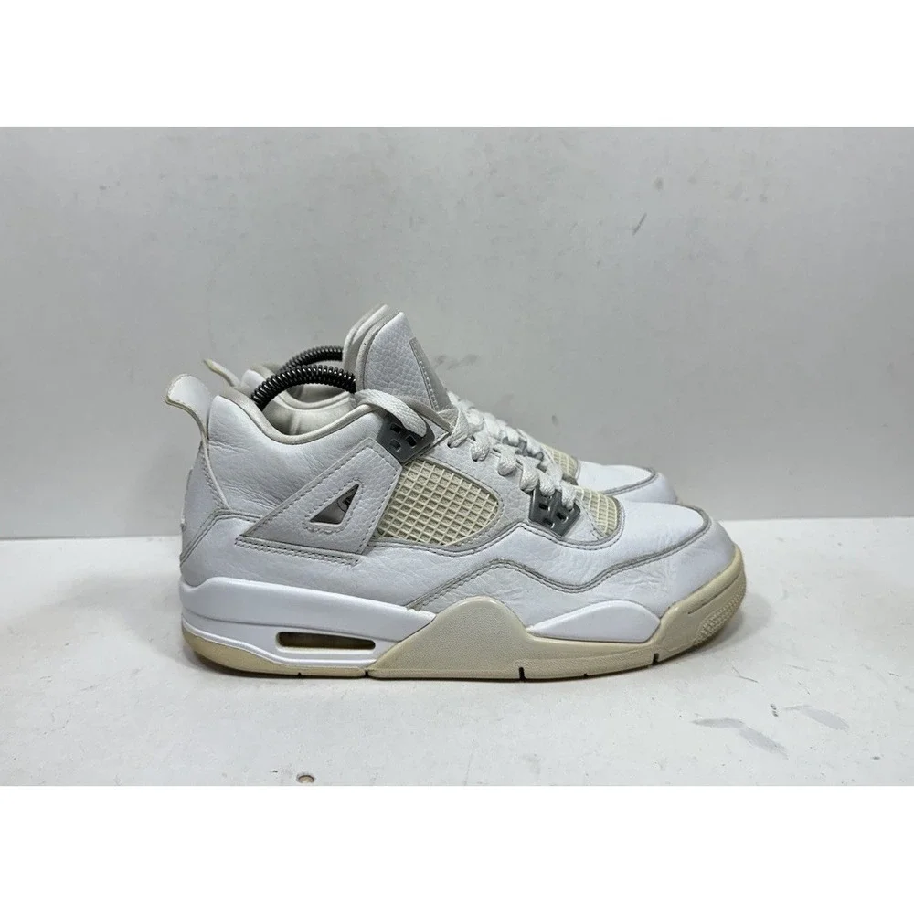 Nike Air Jordan 4 2017 Pure Money 408452-100 White Shoes Size 7Y / Womens 8.5